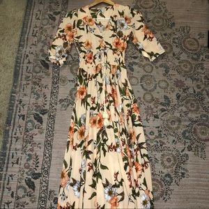 Jaase Maxi Floral Button Up Dress